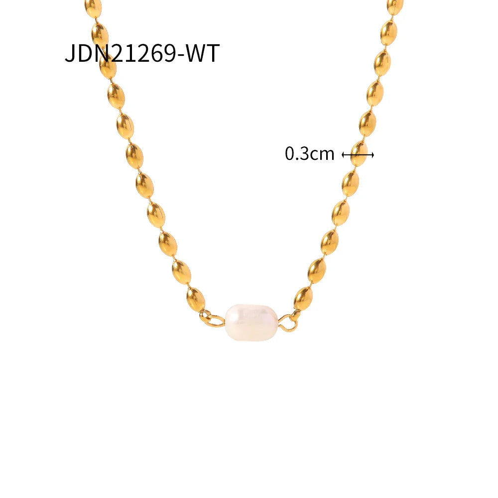 Conjunto de Pérolas Banho Ouro 18k Feminino