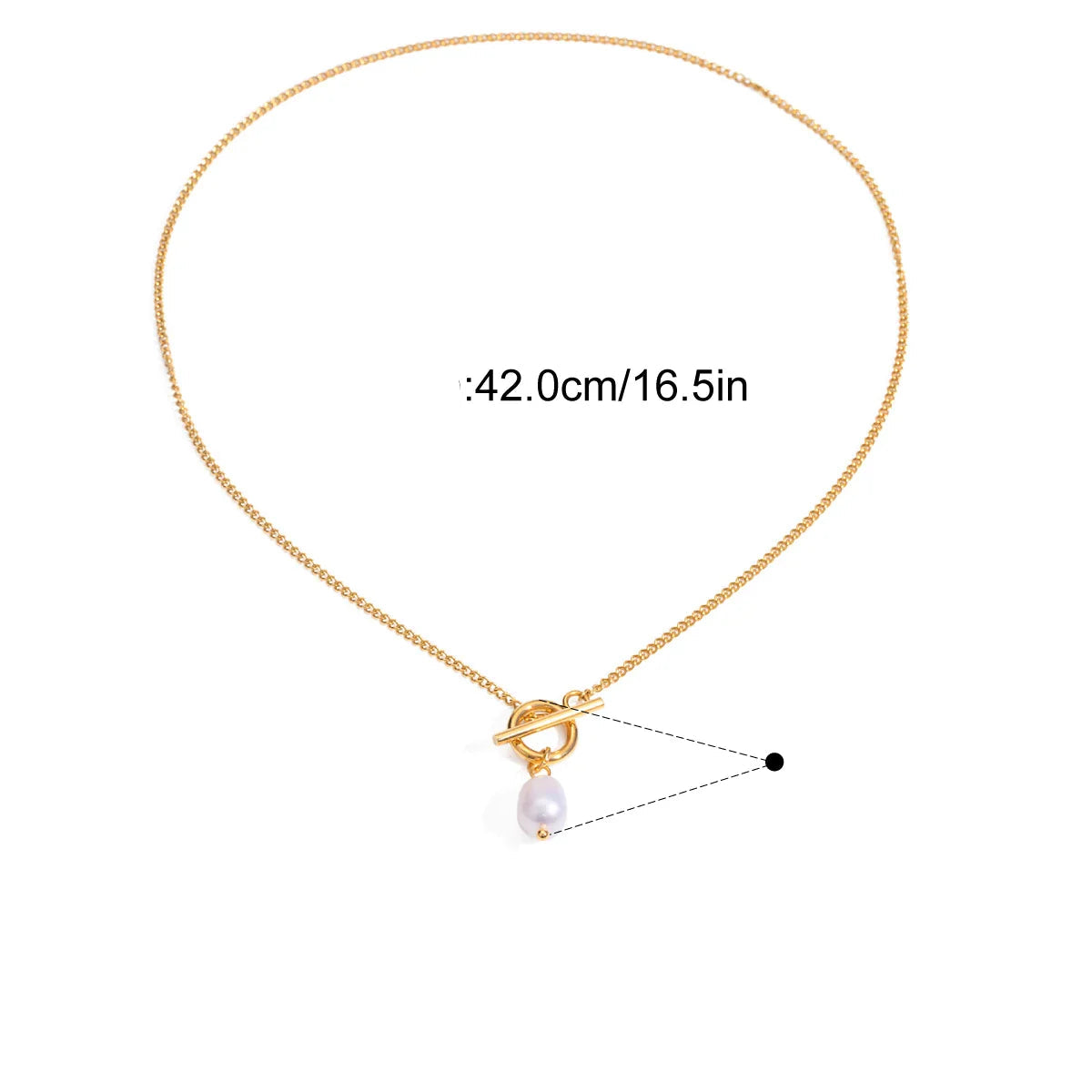 Colar Minimalista com Pérola Banhado a Ouro