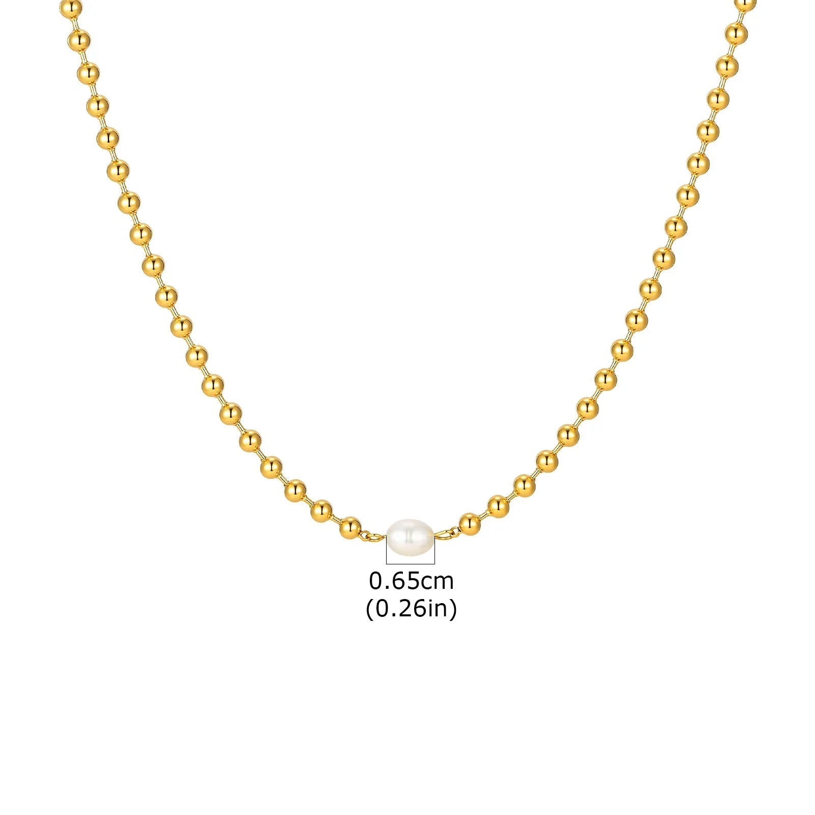 Pulseira de Pérolas Banhada a Ouro Vnox