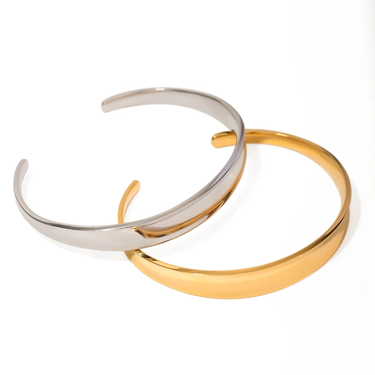 Youthway-Pulseira de Abertura em Aço Inoxidável Brilhante para Mulheres, Pulseira Minimalista, Jóias Personalizadas, Impermeável, Tendência