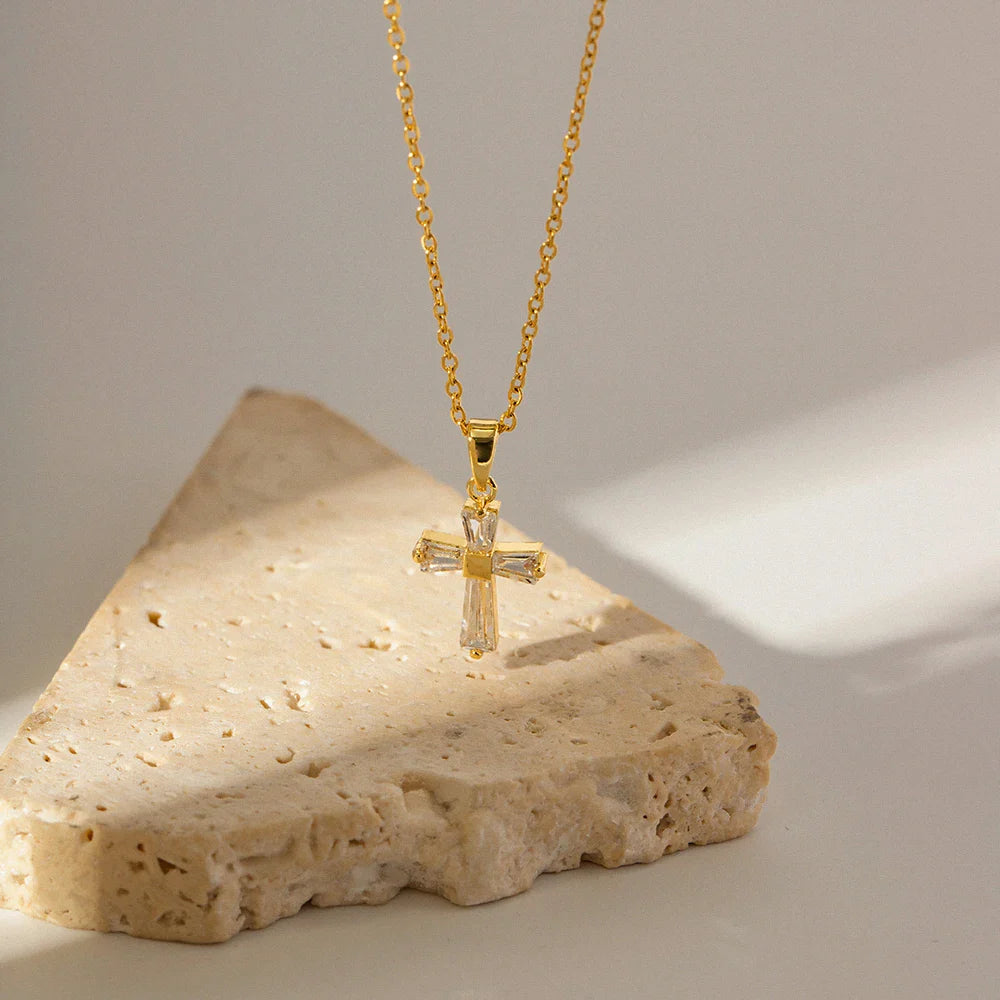 Youthway delicado branco zircônia cúbica quadrado geométrico pingente colar minimalista charme colar jóias feminino