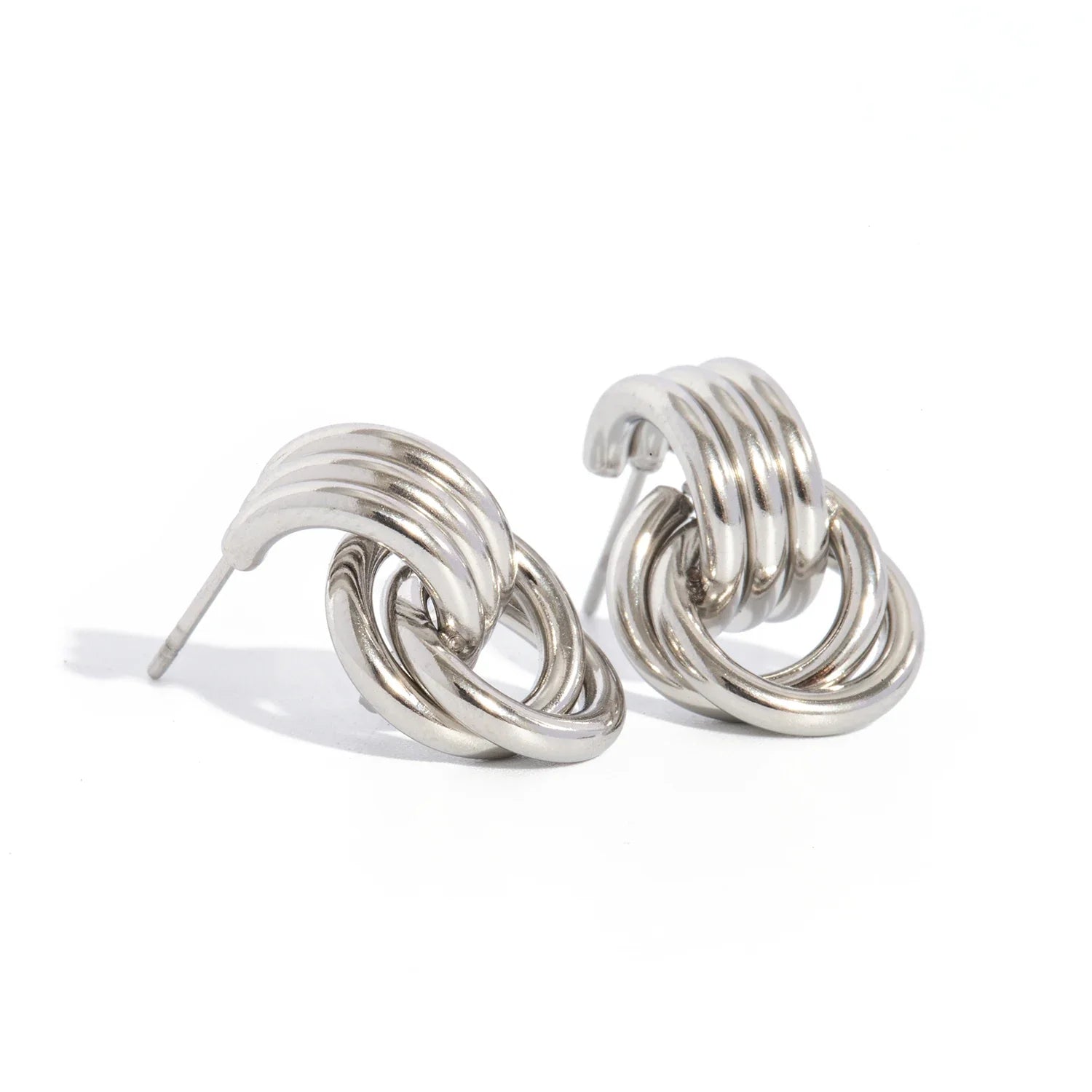 Brinco de Ouro 18k Feminino Nó Torcido