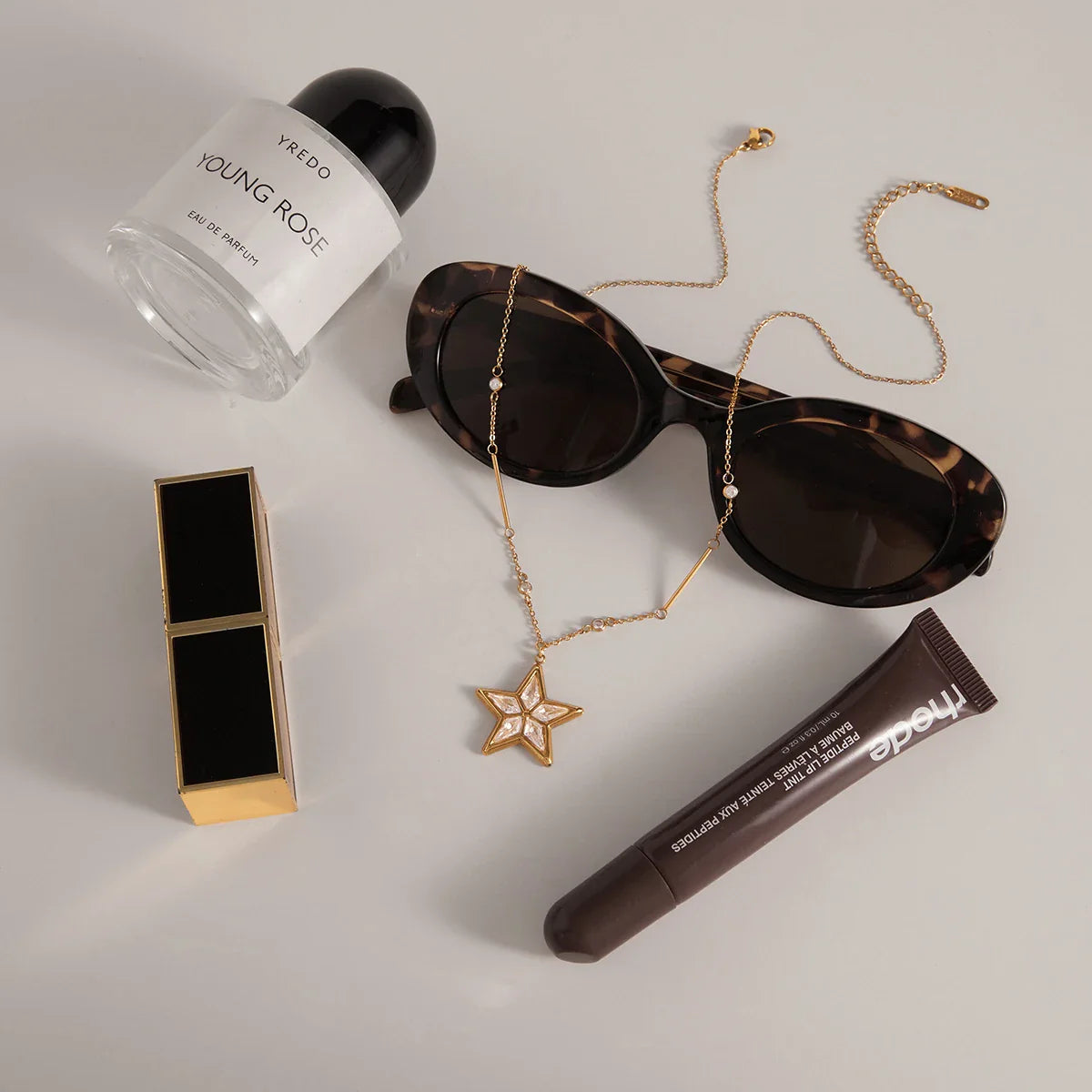 Youthway delicado zircão estrela pingente colar para mulher minimalista 18k ouro pvd banhado a aço inoxidável colar moda jóias