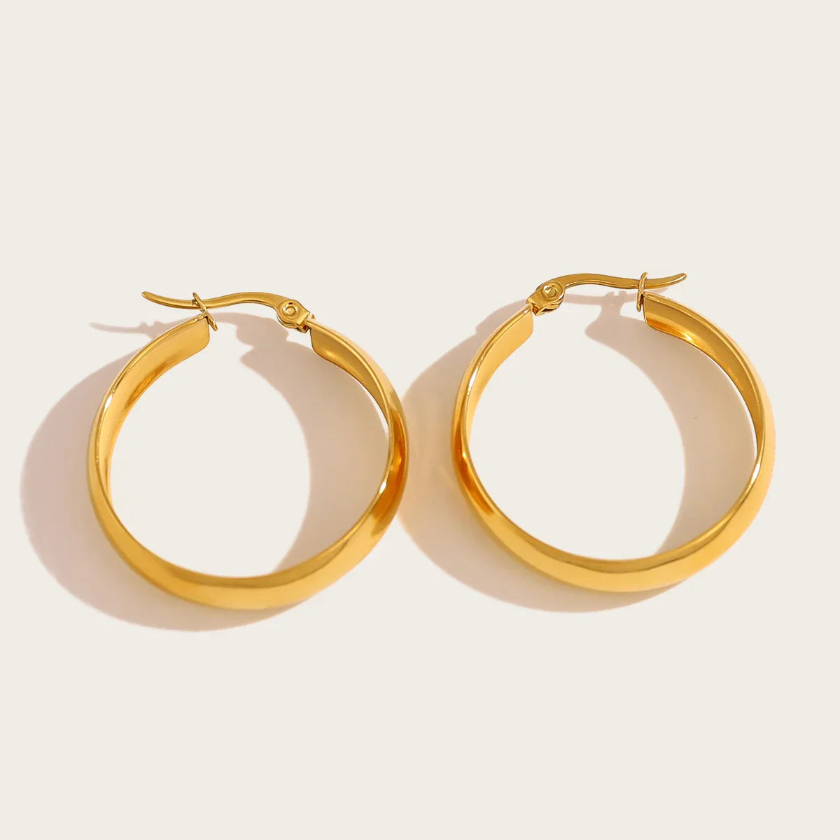 Brinco Argola Feminino Dourado Clássico Elegante