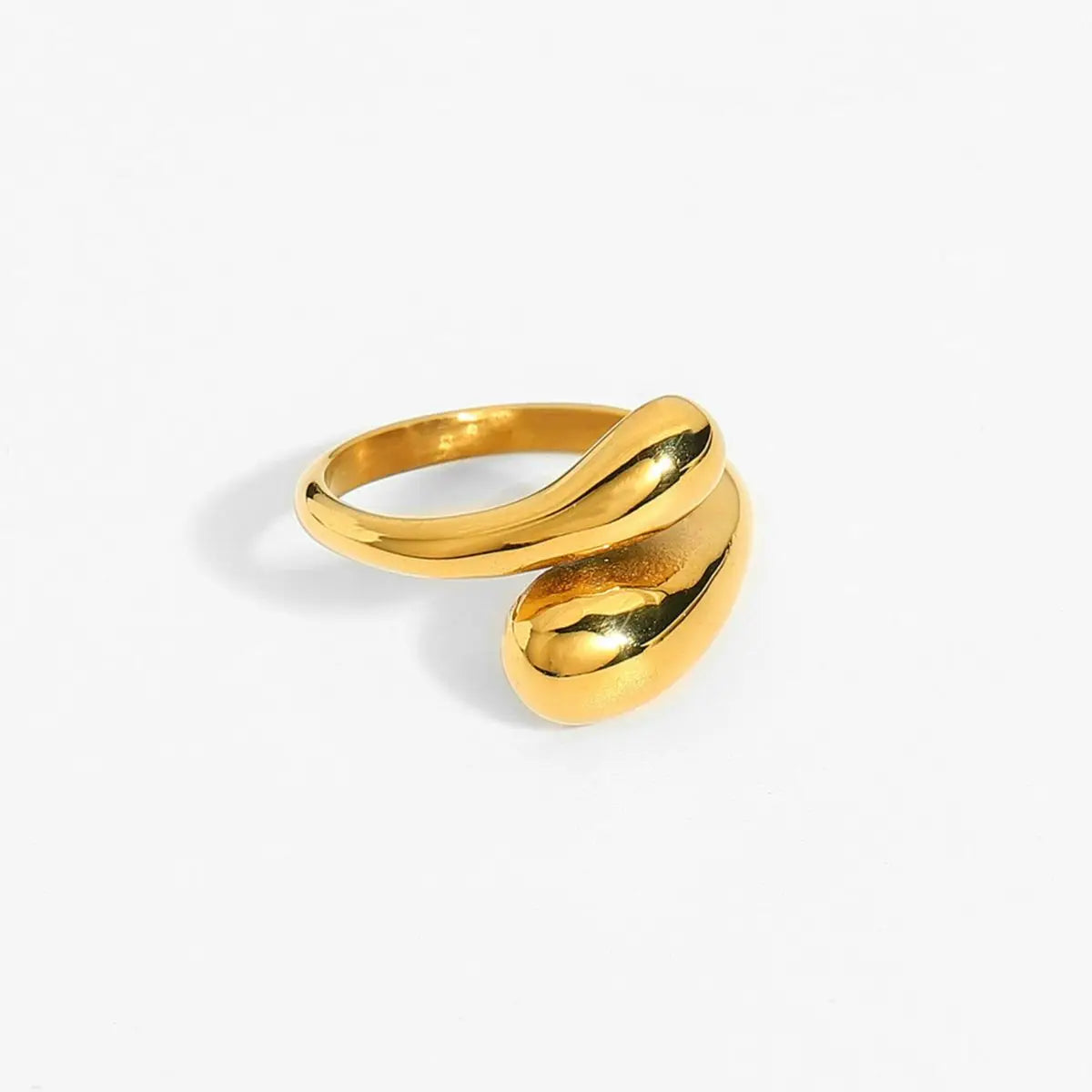18k banhado a ouro 316l aço inoxidável chunky anéis para mulheres cruz ajustável aberto anéis jóias acessórios