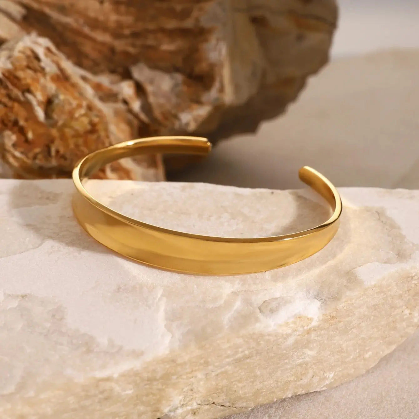 Youthway-Pulseira de Abertura em Aço Inoxidável Brilhante para Mulheres, Pulseira Minimalista, Jóias Personalizadas, Impermeável, Tendência
