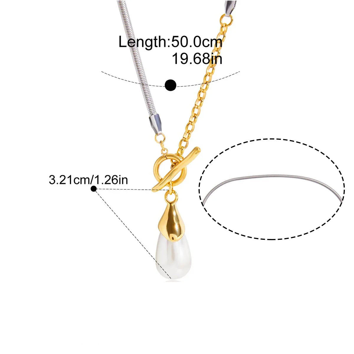 Colar Elegância Pérola Banhado a Ouro 18k