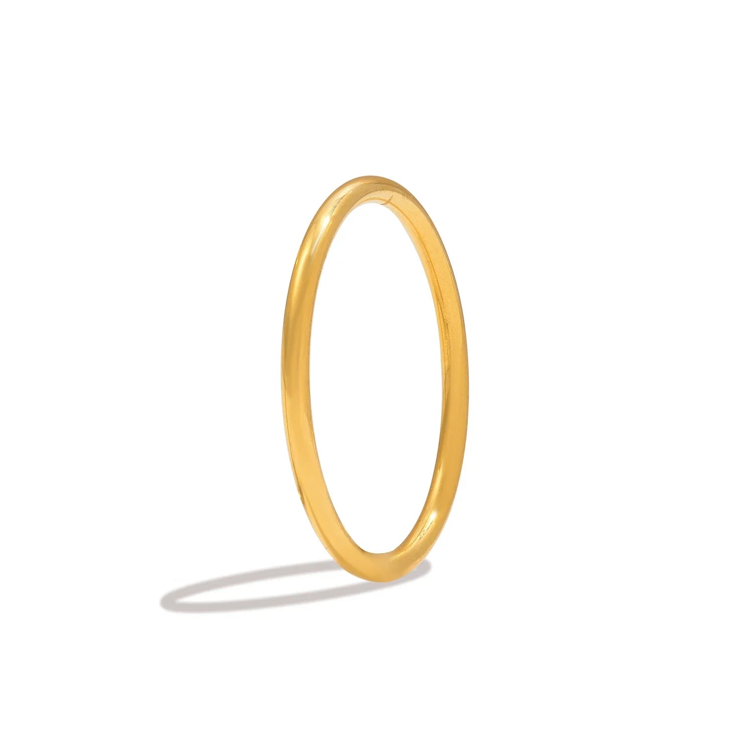 Anel Fino Minimalista Banhado a Ouro 18K