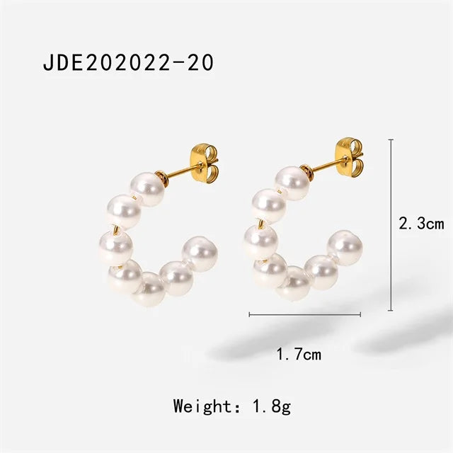 Brinco de Ouro Feminino Pérola Elegante