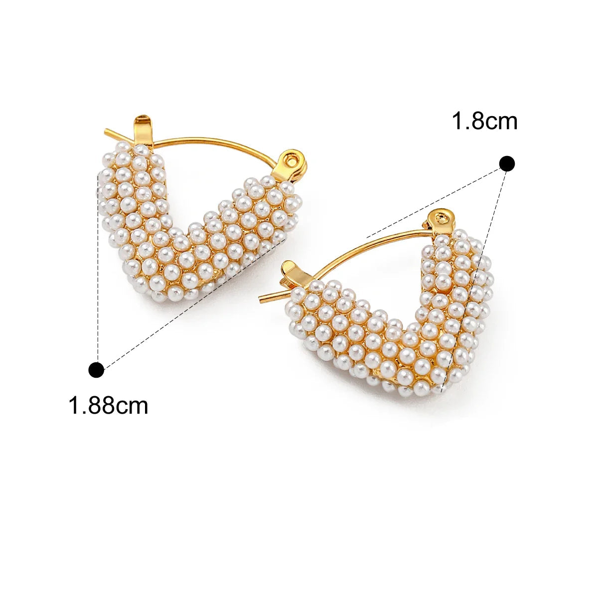 Brinco Argola Feminino Pérolas e Zircônias