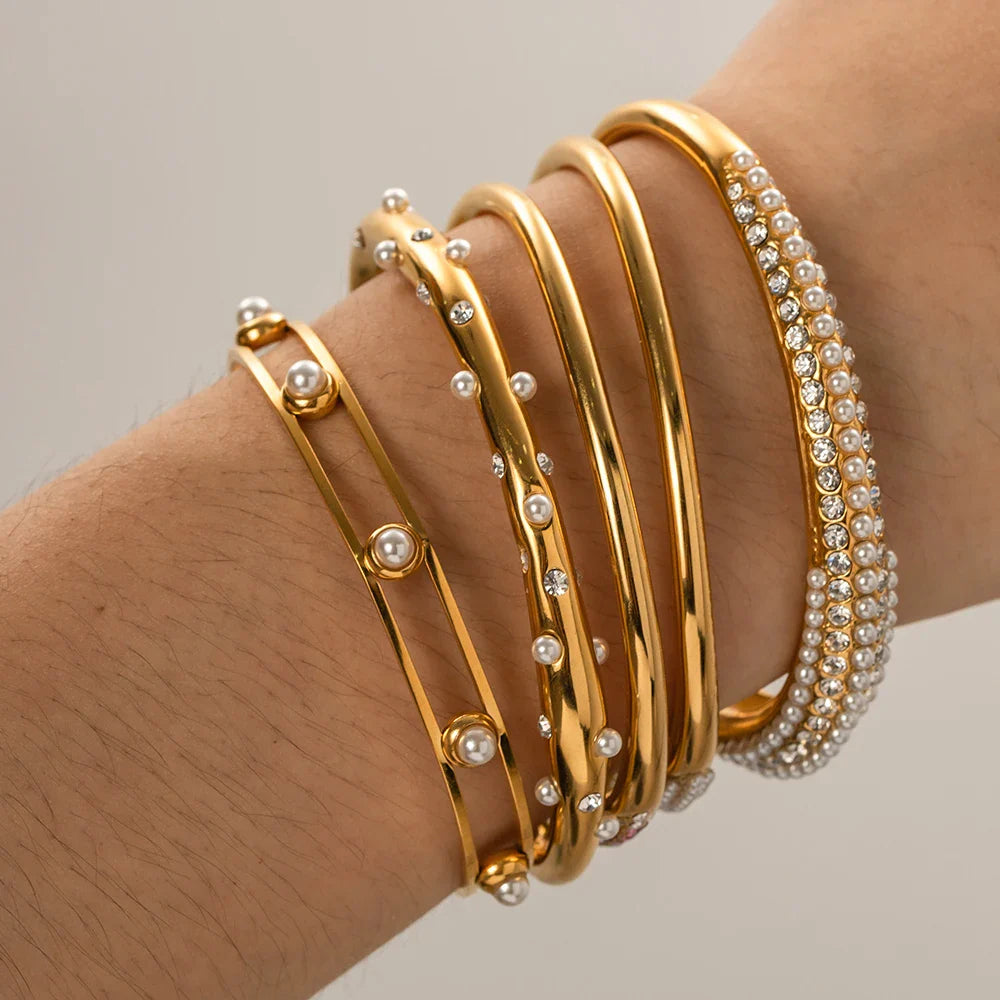 Youthway textura de metal na moda pulseira de aço inoxidável verão na moda unissex jóias para homens 2023