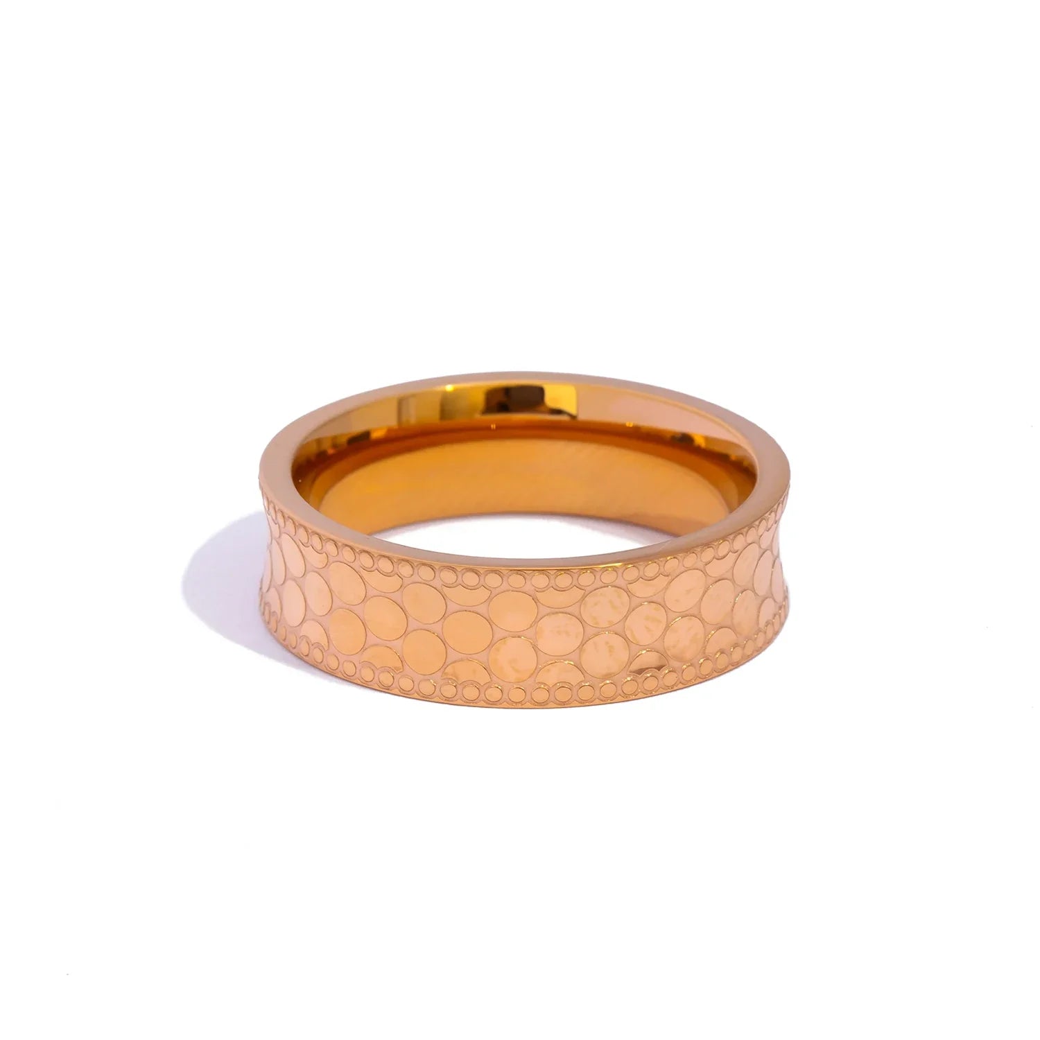 Anel Escama de Dragão Feminino Banhado a Ouro 18k