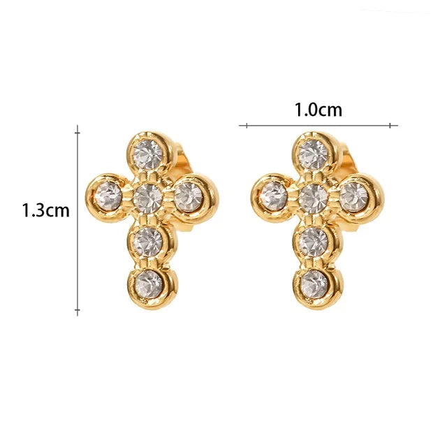 Brinco de Ouro Feminino Delicado Pérola Zircônia