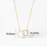 Colar Feminino Aço Inoxidável Pérola Dupla