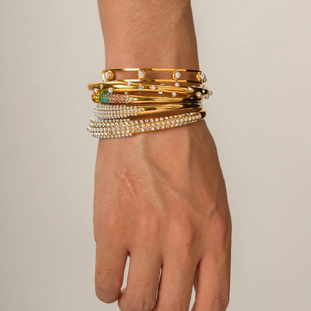 Youthway textura de metal na moda pulseira de aço inoxidável verão na moda unissex jóias para homens 2023