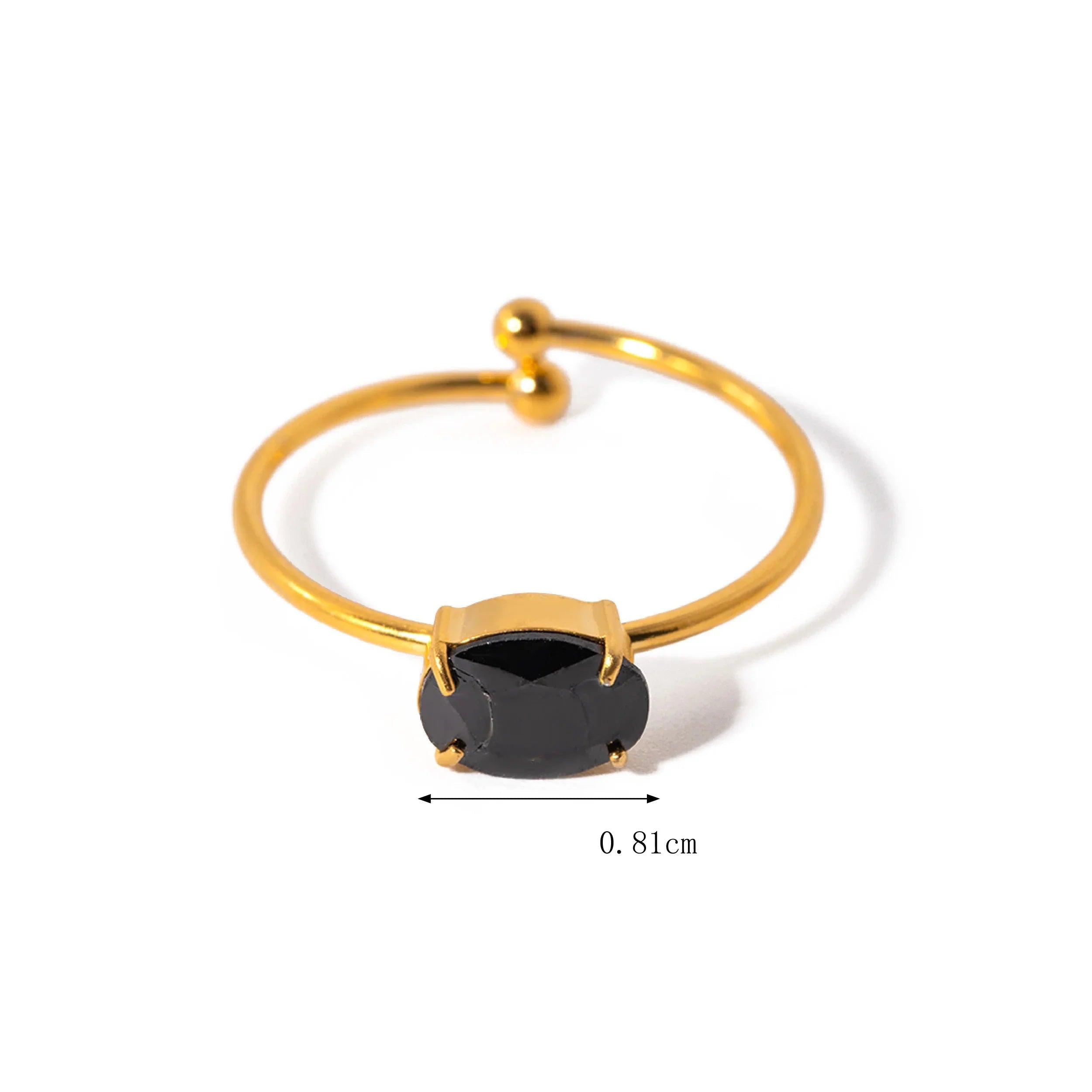 Anel Aço Inoxidável Ouro 18k com Zircônia