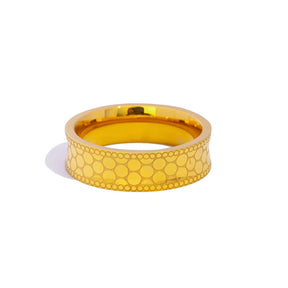 Anel Escama de Dragão Feminino Banhado a Ouro 18k