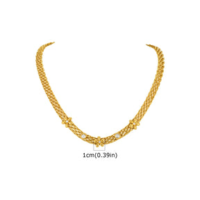 Colar Choker de Margarida em Aço Inoxidável