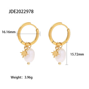 Brinco de Ouro Feminino Pérola Elegante