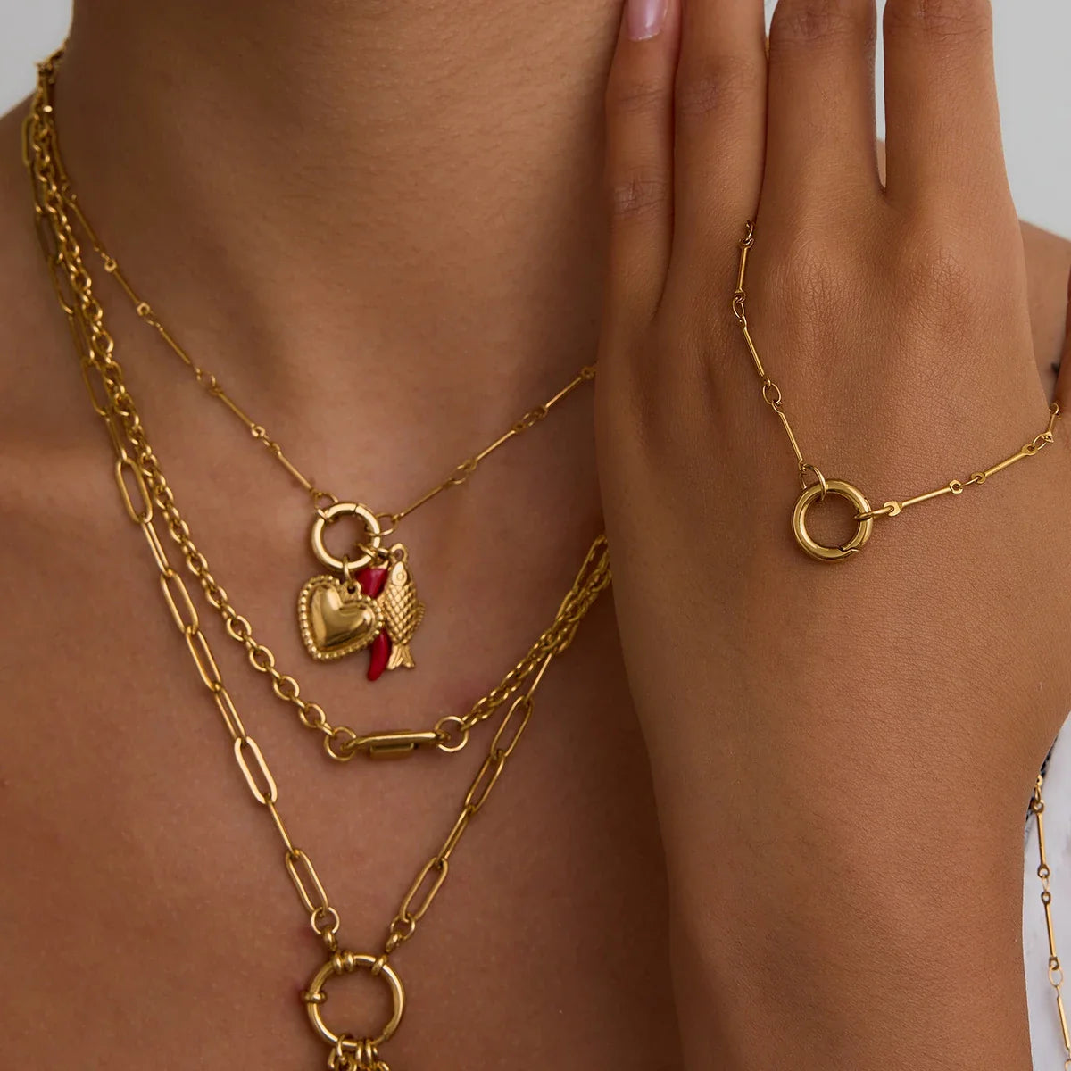 Youthway natural pérola charme pingente colar para diy combinando estilo oceano colar dourado de aço inoxidável verão jóias artesanais