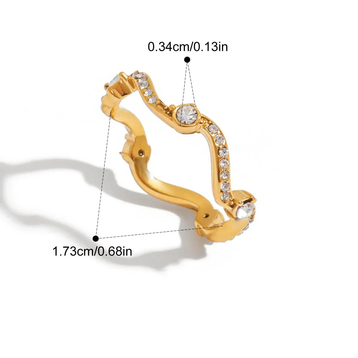 Anel de Ouro 18k com Cristal de Zircônia