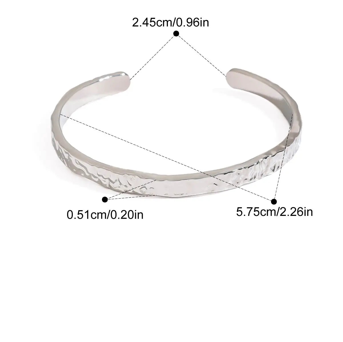 Pulseira Minimalista Aço Inoxidável Texturizada Feminina