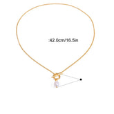 Colar Minimalista com Pérola Banhado a Ouro