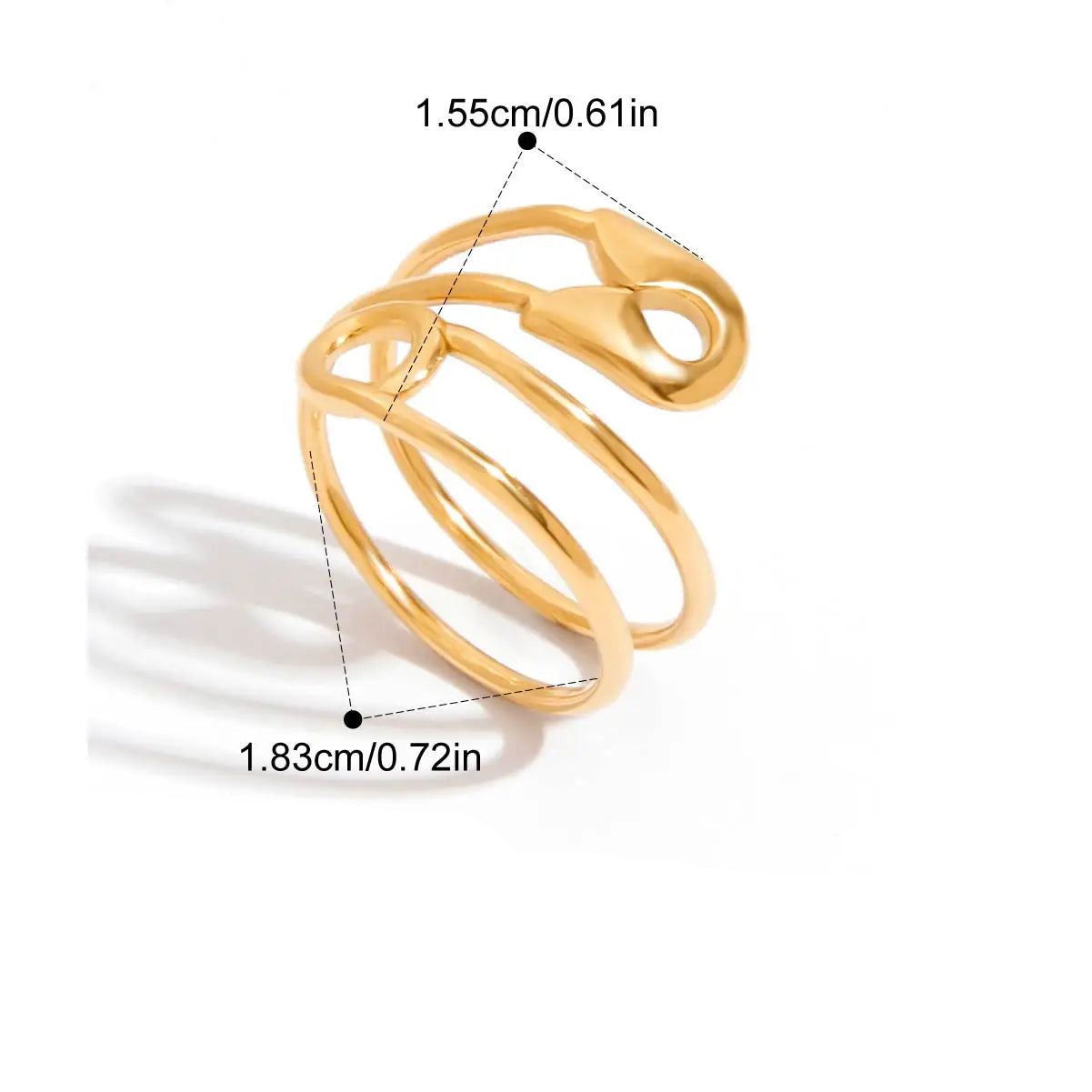Anel Minimalista de Aço Inoxidável Banhado a Ouro
