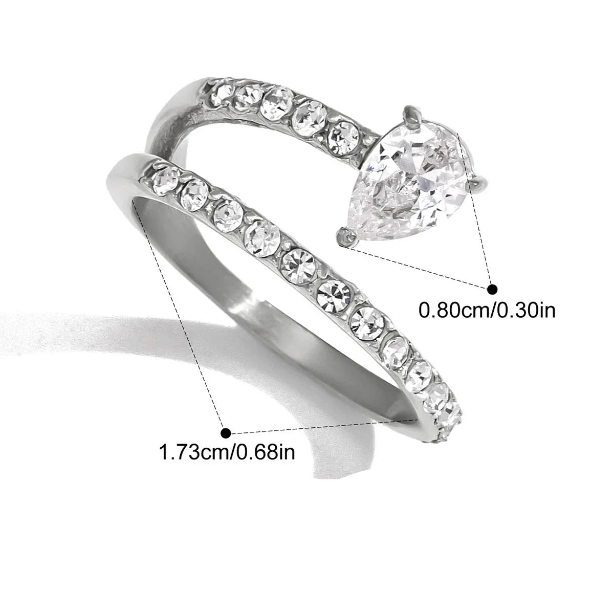 Anel de Ouro 18k com Cristal de Zircônia