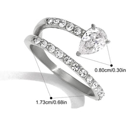 Anel de Ouro 18k com Cristal de Zircônia