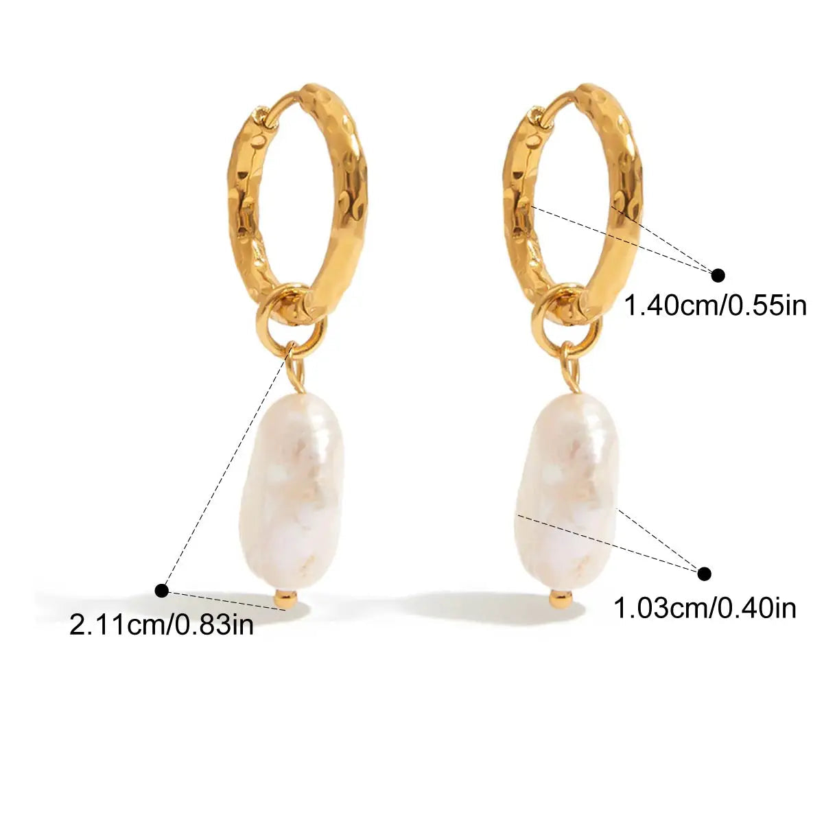 Brinco Argola Feminino Pérola Água Doce