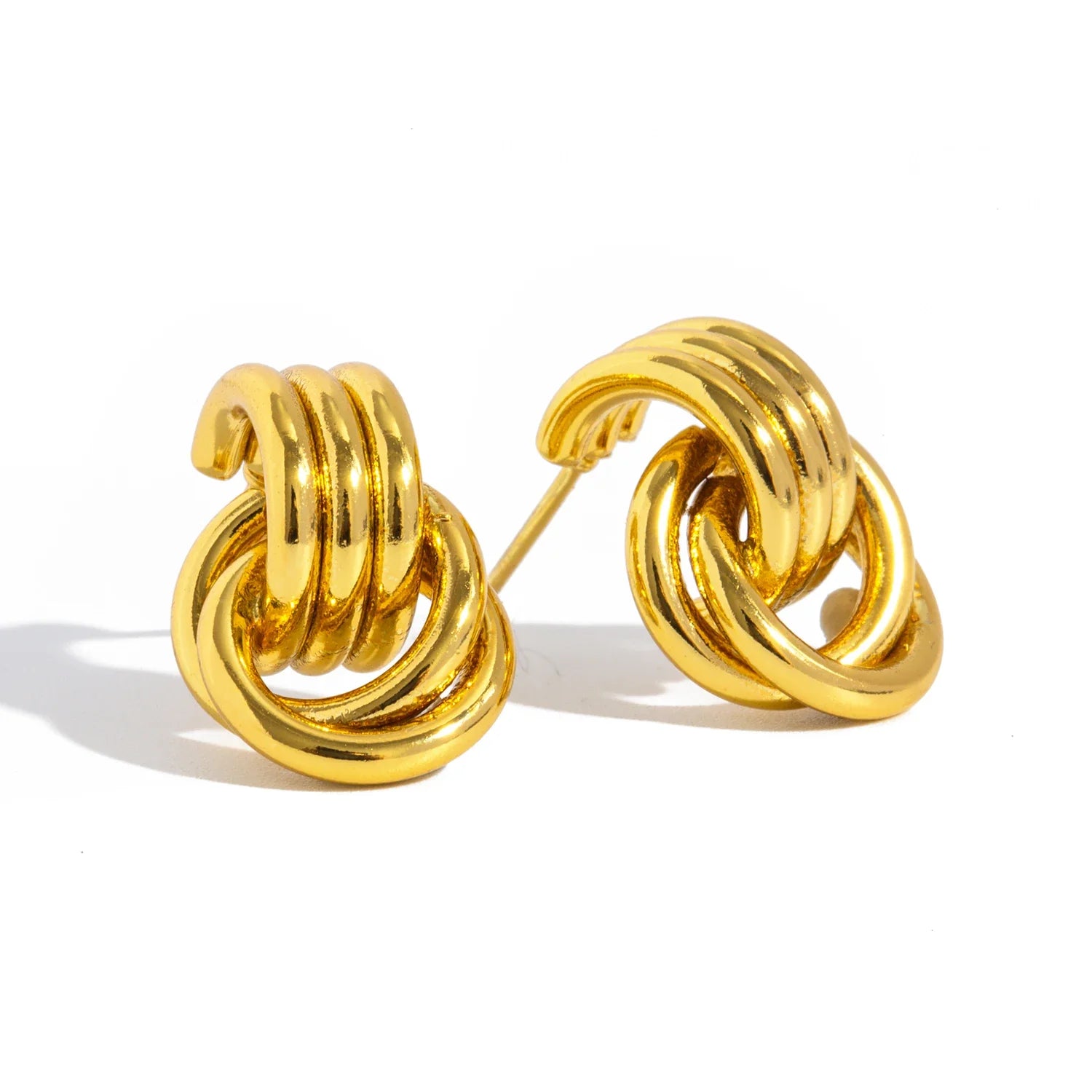 Brinco de Ouro 18k Feminino Nó Torcido