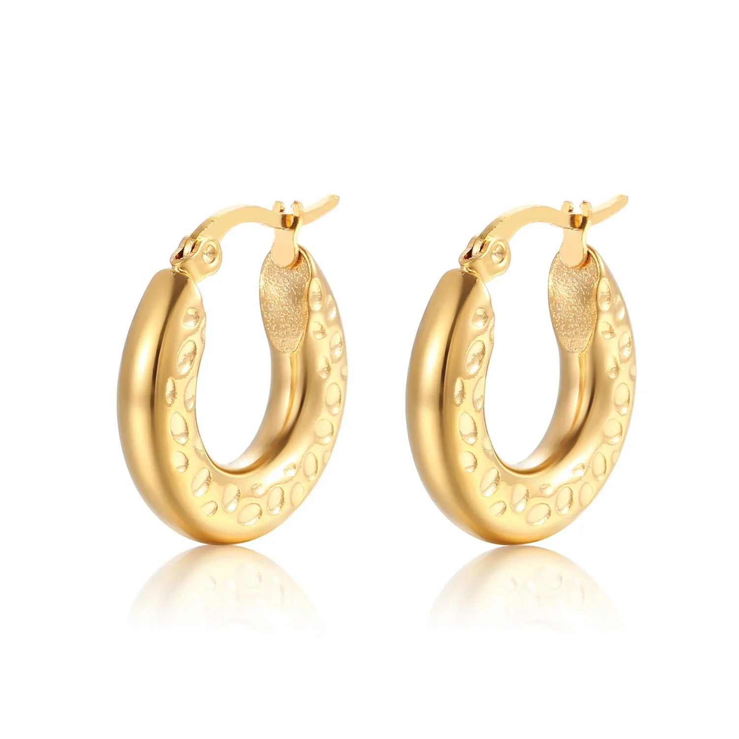 Brinco Argola Feminino Ouro PVD Elegante