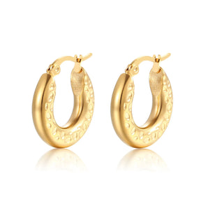 Brinco Argola Feminino Ouro PVD Elegante