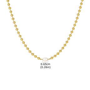 Pulseira de Pérolas Banhada a Ouro Vnox