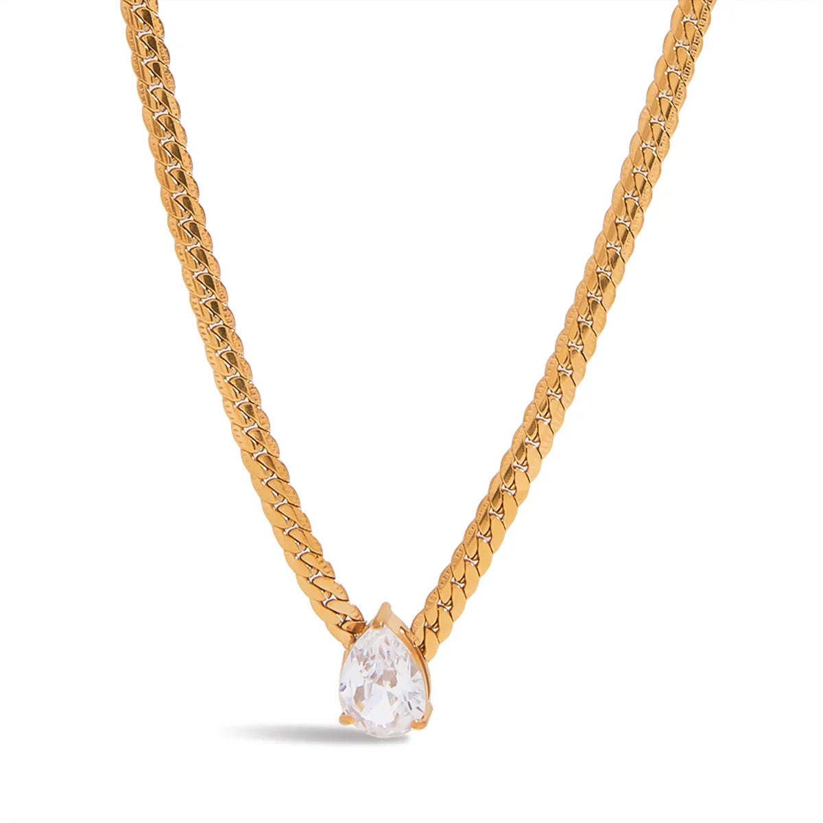 Youthway zircônia cúbica pingente cobra corrente colar de aço inoxidável tendência jóias metal eleagnt pingente colar