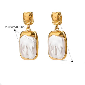 Brinco de Ouro Feminino Pérola Elegante