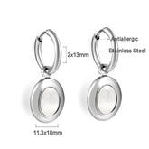 Brinco de Ouro Feminino Delicado Concha Oval