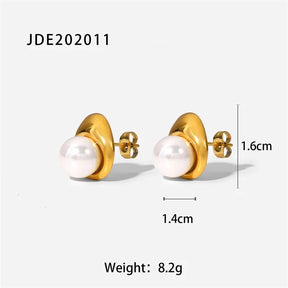 Brinco de Ouro Feminino Pérola Elegante