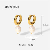 Brinco de Ouro Feminino com Pérola de Água Doce