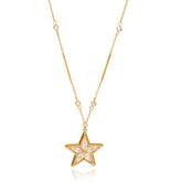 Youthway delicado zircão estrela pingente colar para mulher minimalista 18k ouro pvd banhado a aço inoxidável colar moda jóias