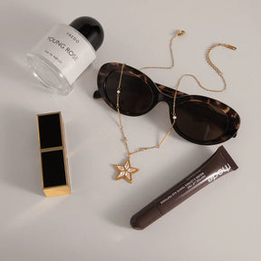 Youthway delicado zircão estrela pingente colar para mulher minimalista 18k ouro pvd banhado a aço inoxidável colar moda jóias