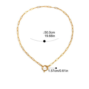Colar de Pérola Natural Dourado Oceanic Charm