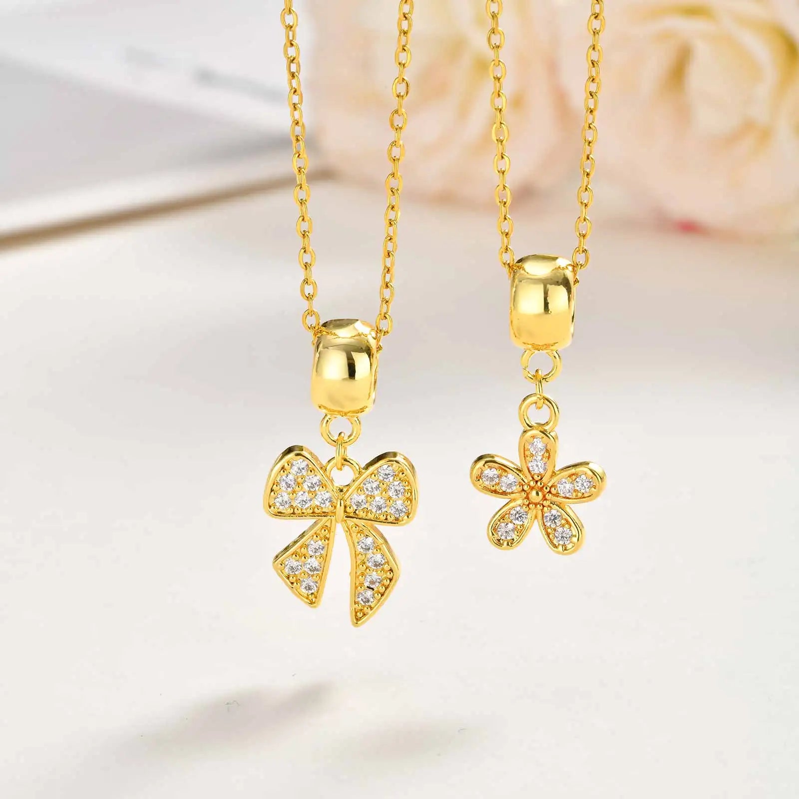 Colar de gota de água oca minimalista, pingente de lágrima de aço inoxidável banhado a ouro 18K para mulheres, joias por atacado à prova d'água