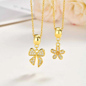 Colar de gota de água oca minimalista, pingente de lágrima de aço inoxidável banhado a ouro 18K para mulheres, joias por atacado à prova d'água