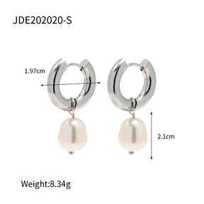 Brinco de Ouro Feminino com Pérola de Água Doce