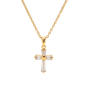 Youthway delicado branco zircônia cúbica quadrado geométrico pingente colar minimalista charme colar jóias feminino