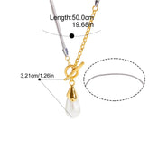 Colar Elegância Pérola Banhado a Ouro 18k
