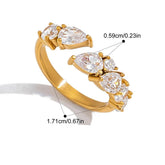 Anel de Ouro 18k com Cristal de Zircônia