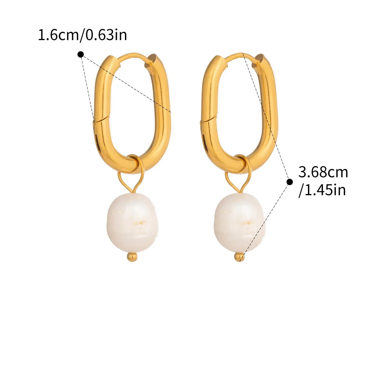 Brinco de Ouro 18k Feminino Argola com Pérola